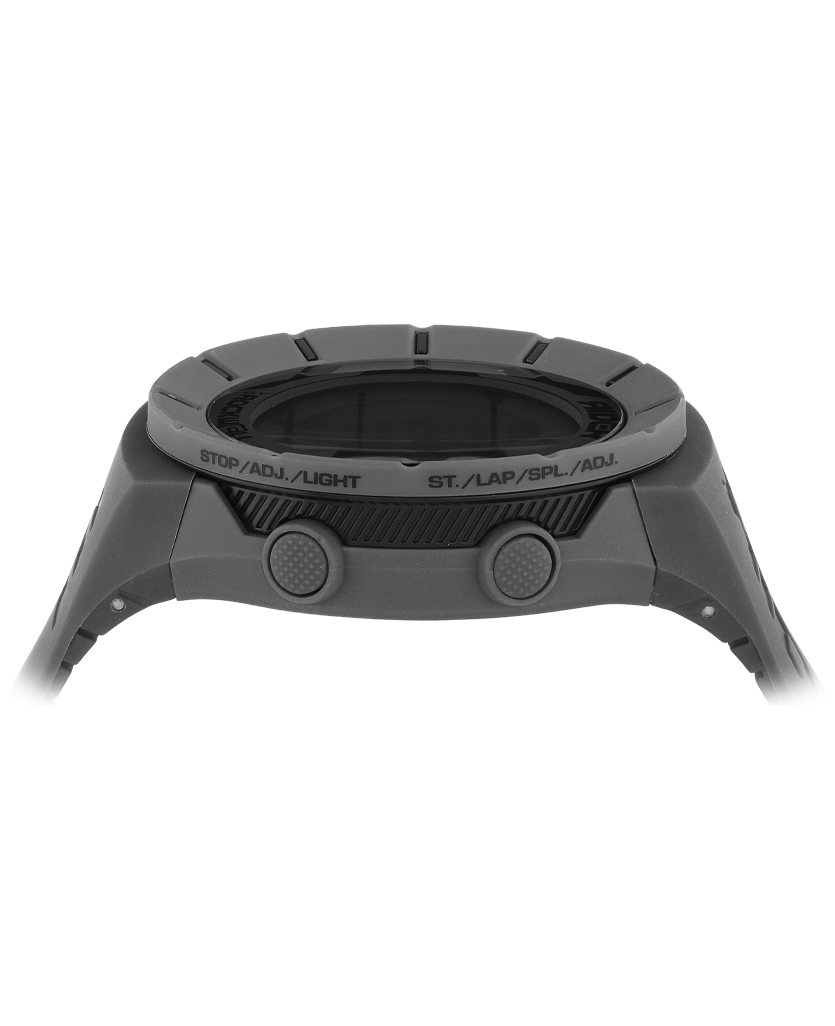 gray coliseum digital watch with black accents