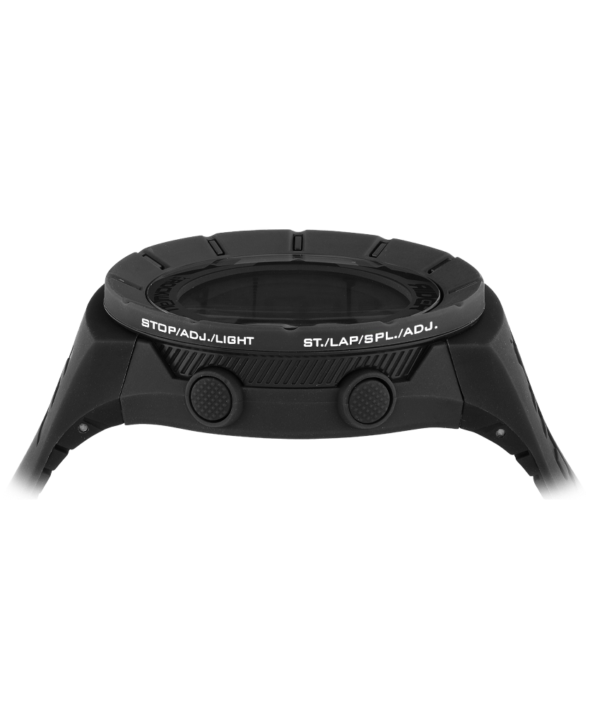 phantom black coliseum digital watch with thin blue line american flag bands Edit alt text