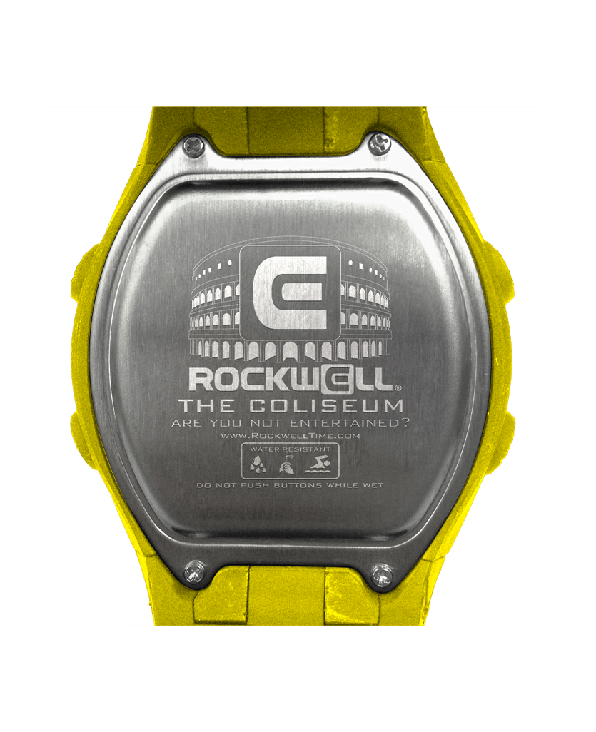 yellow black coliseum digital watch