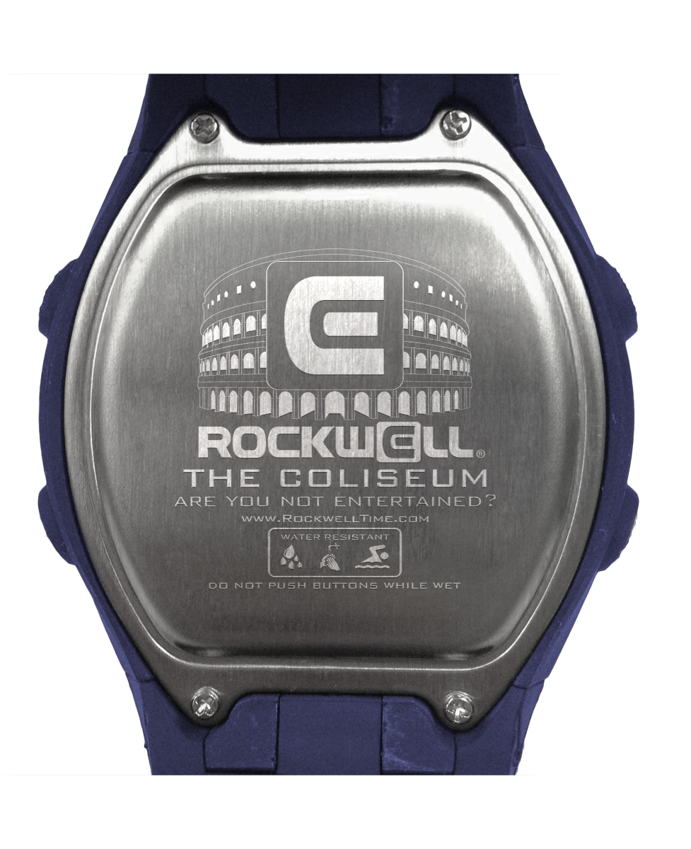 navy coliseum digital watch with white accents  Edit alt text