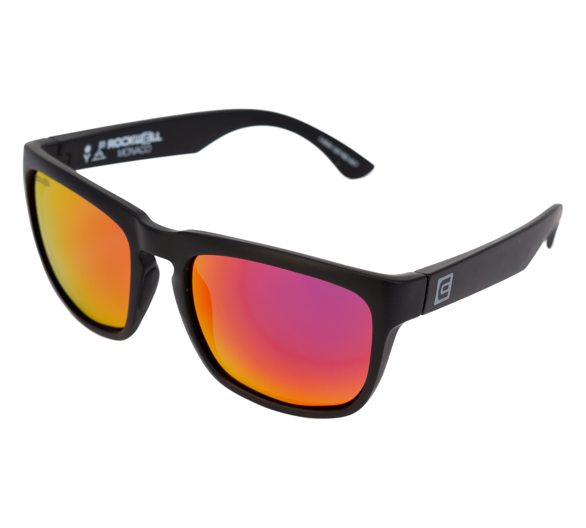 Monaco Black Frame Red Lens side tilt angle